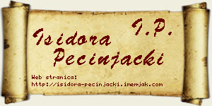Isidora Pecinjački vizit kartica
